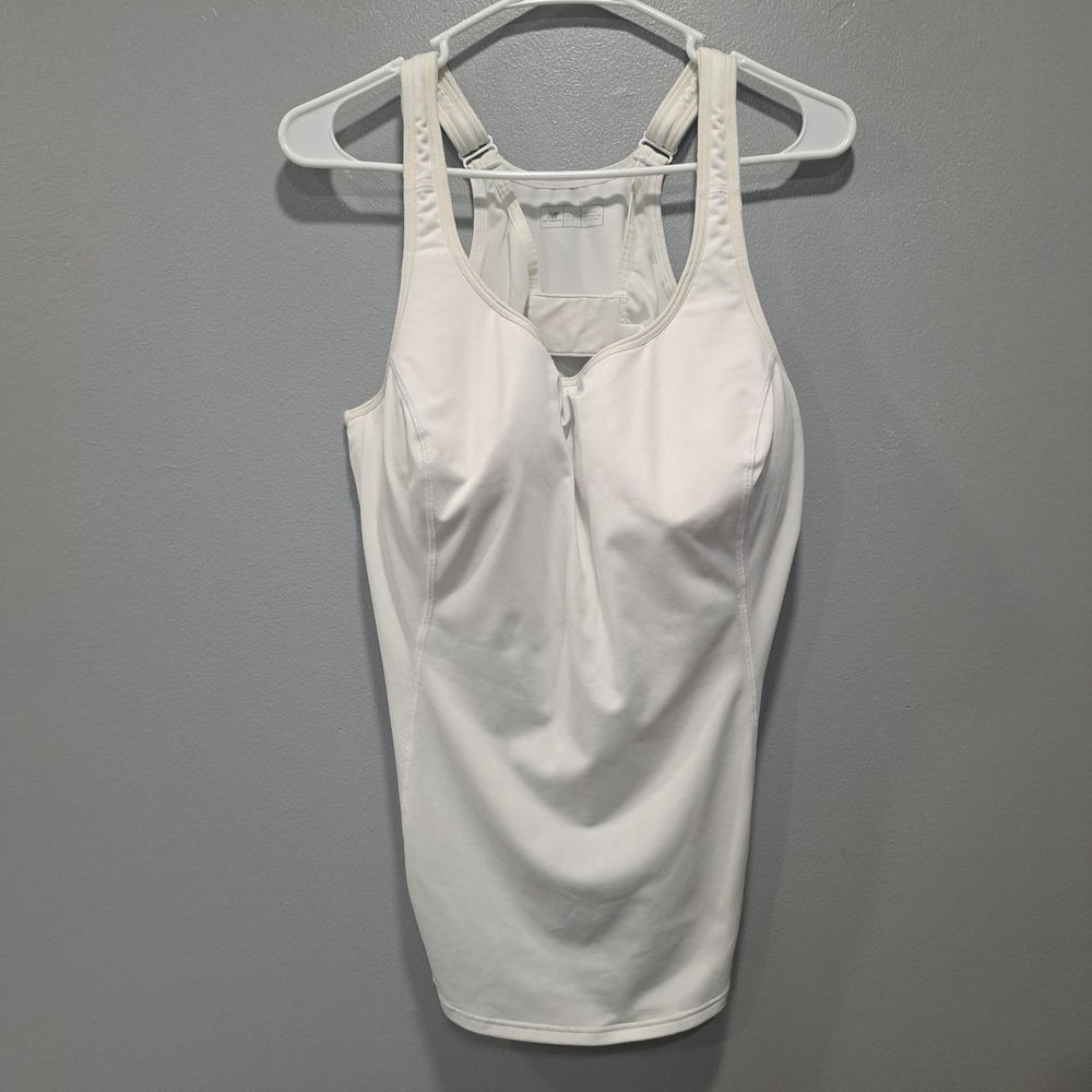 New Balance Lightning Dryβ White Athletic Tank Top Built In Bra Womens 42D
